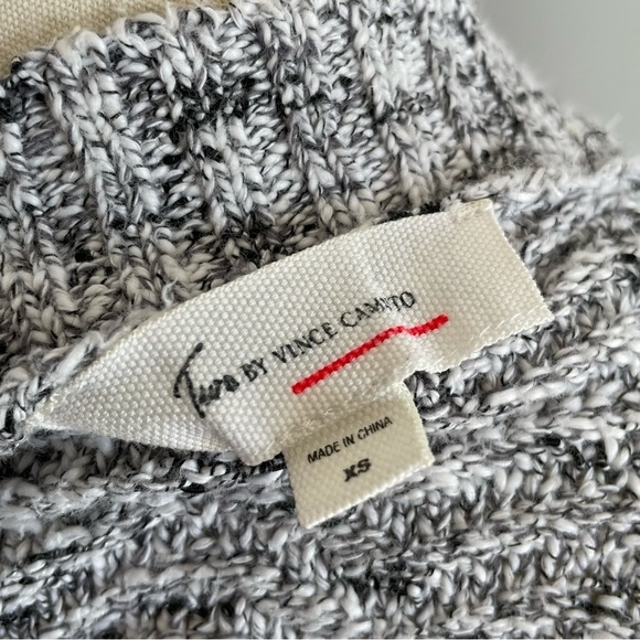 Two by Vince Camuto Lomg Open Cardigan Duster- Black and White Mixed- Size XS - Picture 6 of 6